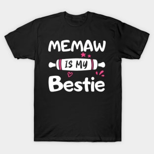 Cute Memaw Is My Bestie Spoiled Family Reunion Matching T-Shirt